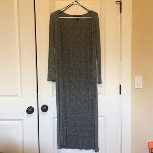 Heather Grey Maxi Cardigan from Forever21